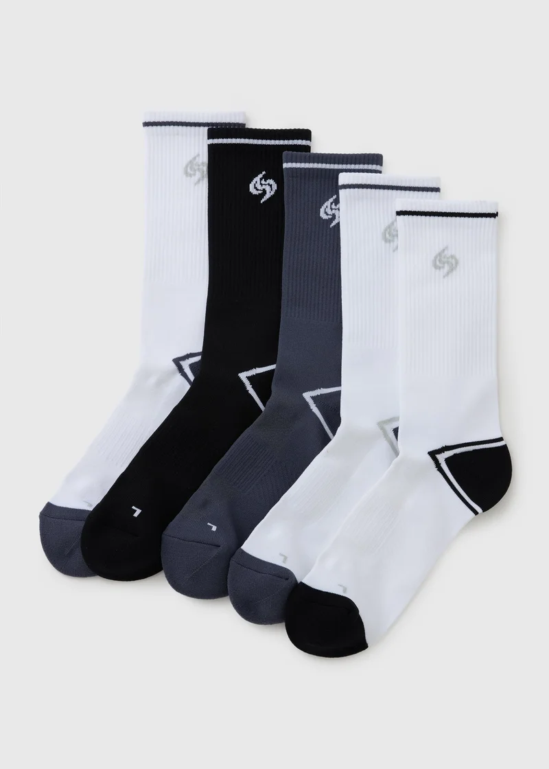 Matalan 5 Pack Souluxe Multicolour Sports Socks